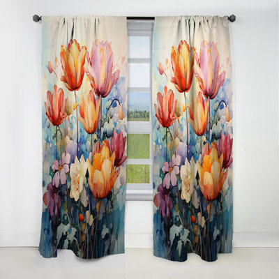 Rideau occultant floral Faroe - 1 panneaux