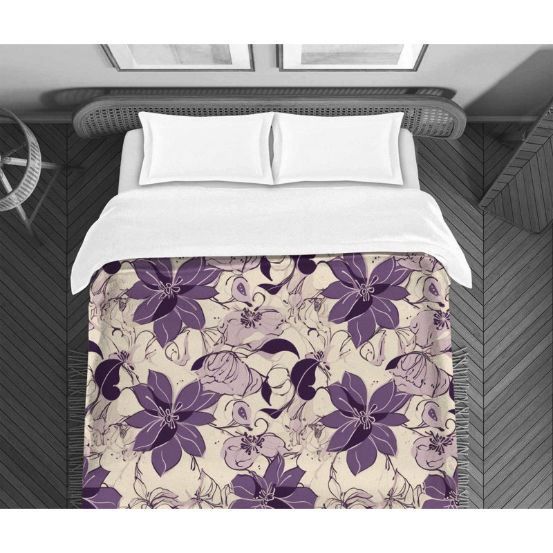 Édredon floral Anora, Édredon simple très long