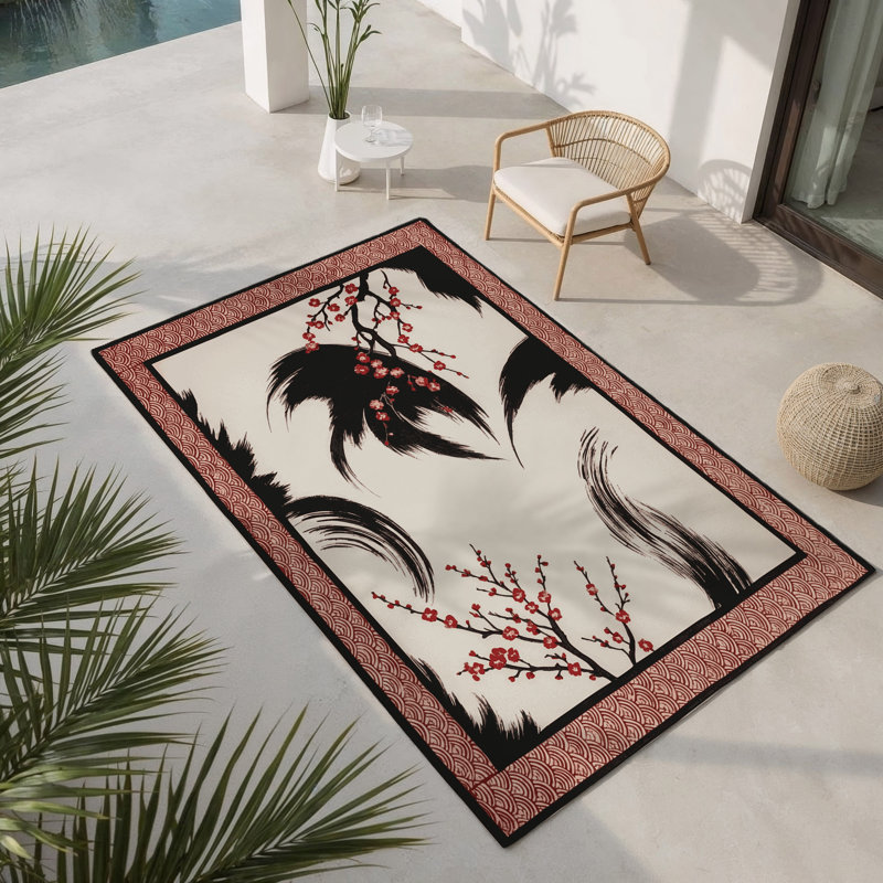 Tapis intérieur et extérieur Petal Voyage, Rectangle 1 pi 6 po x 2 pi 6 po