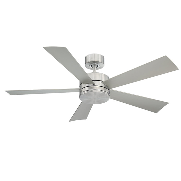 Wynd 5 - Blade Outdoor /Indoor Smart Ceiling Fan with Remote Control and LED Light Kit Included, Works With Alexa and iOS or Android App