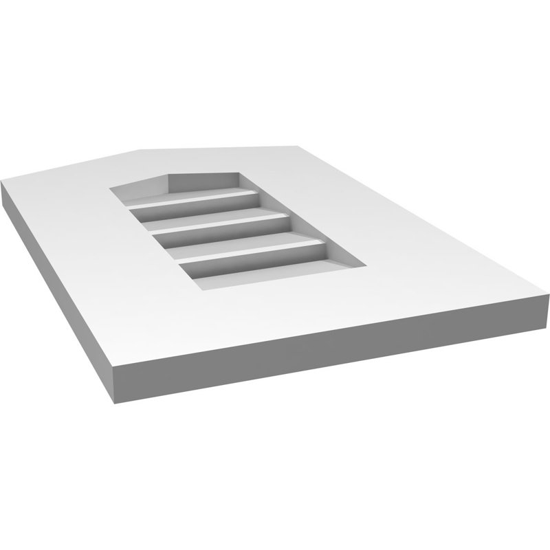 Ventilé à pignon en uréthane fonctionnel à hauteur de crête fonctionnelle 4/12, brun clair apprêté, 4/12