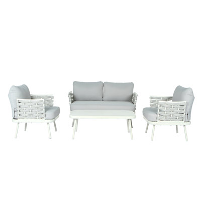 Mariano Steel 4-Pieces Coversation Set
