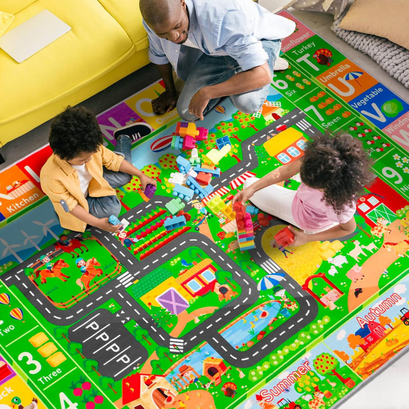 Tapis de jeu et d'apprentissage en position couchée, Rectangle 4 pi 11 po x 6 pi 7 po