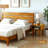 Acacia Jhasir Solid Wood Nightstand, Mid Century Modern Side Table Bedroom with Storage-395159802
