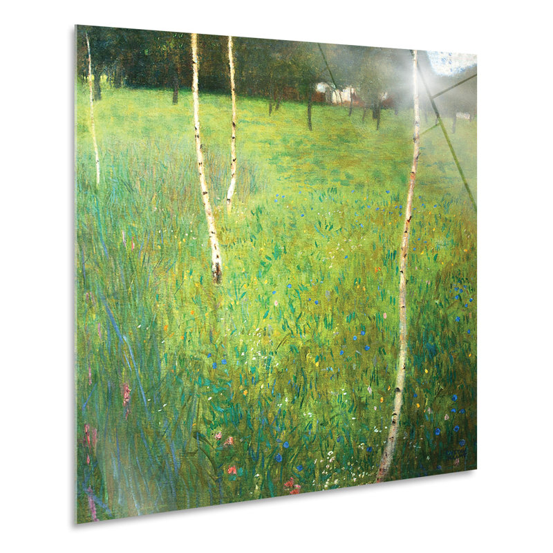 Farmhouse With Birch Trees by Gustav Klimt - No Frame Print on Plastic / Acrylic, 65cm H x 65cm W
