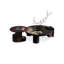 Ensemble de tables basses noires et brunes
