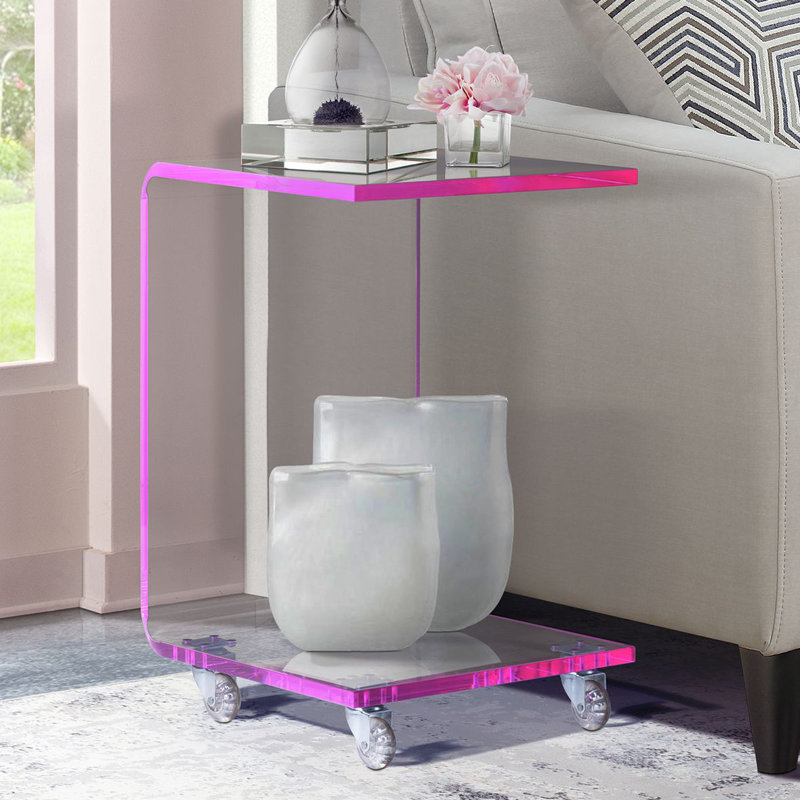 Table de bout avec rangement Forada C Table, Rose