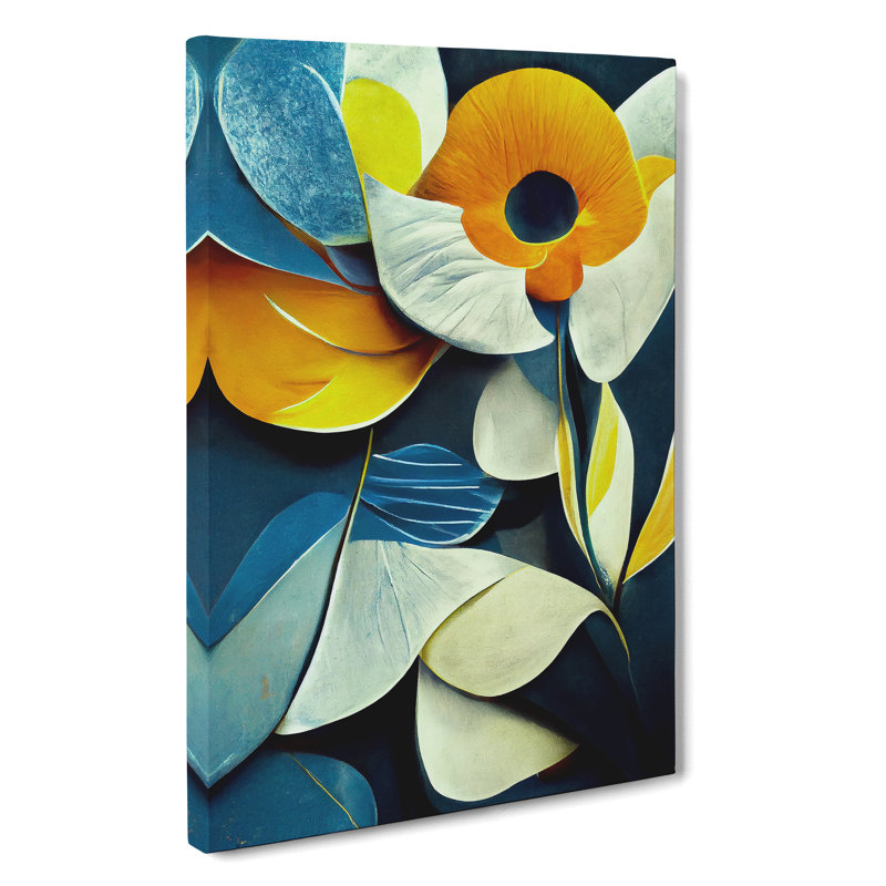 Flowers In Abstract No.5 - Wrapped Canvas, 50cm H x 35cm W x 3cm D