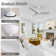 52" 3 -ABS-Blade White Propeller Modern Ceiling Fans with Remote Control