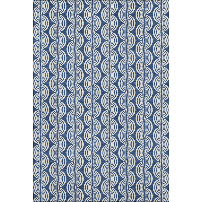 Premium Machine Washable Corum AMF1055 Swirls Rug, Rectangulaire 3 pi x 5 pi