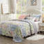 Ensemble de courtepointe 3 pièces très grand Greenland Home Fashions Emma Gray 105 x 95 + 20 x 36 (2)-292521723