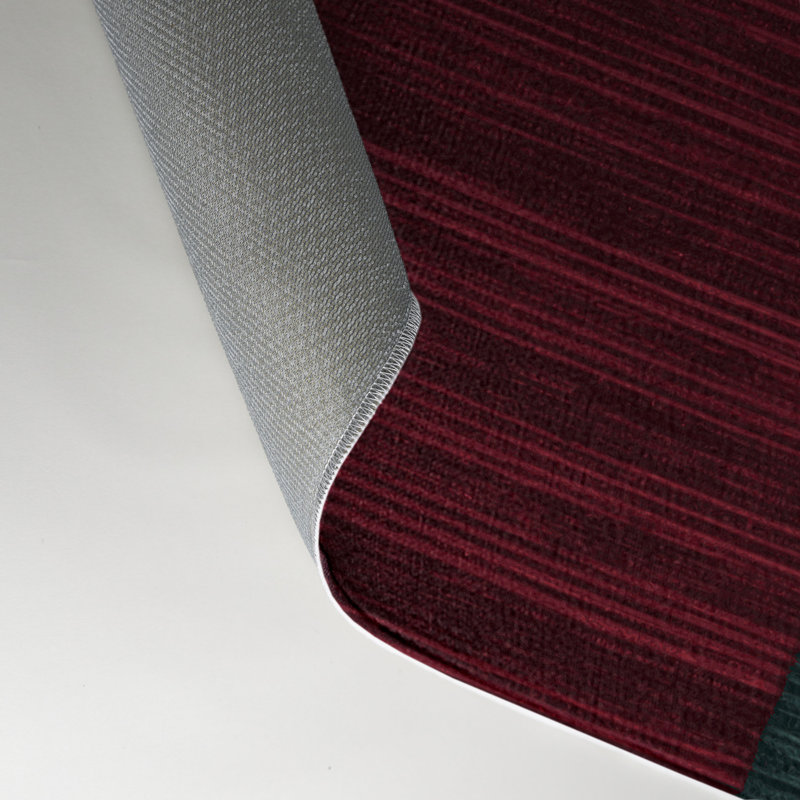 Tapis intérieur / extérieur rouge HorizontalStripes, Rectangulaire 3 pi x 5 pi