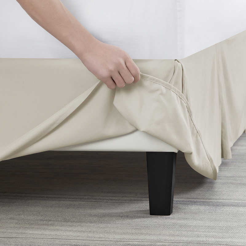 Luxury Pleated 14" Bed Skirt, Full, Linen