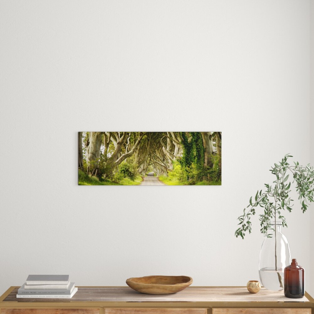 Glasbild Sparkling Forest, Kunstdruck