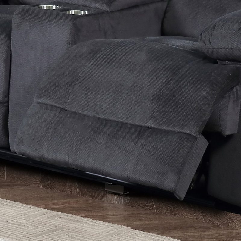 Lerch Upholstered 71'' Reclining Sofa, Gray 100% Polyester