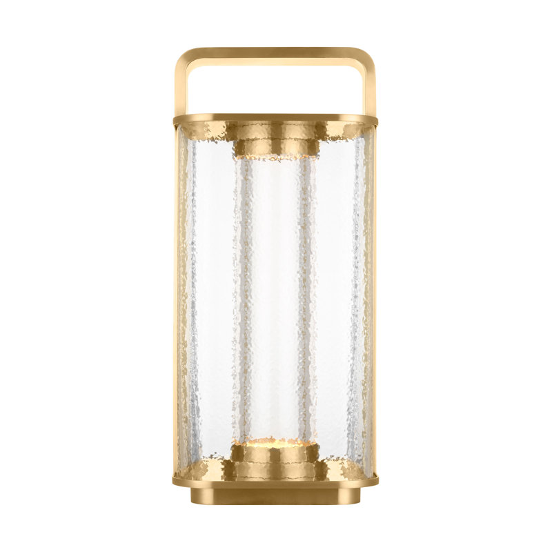 Flacara 24 Rechargeable Lantern, Gold, 15.4" H x 7" W x 7" D
