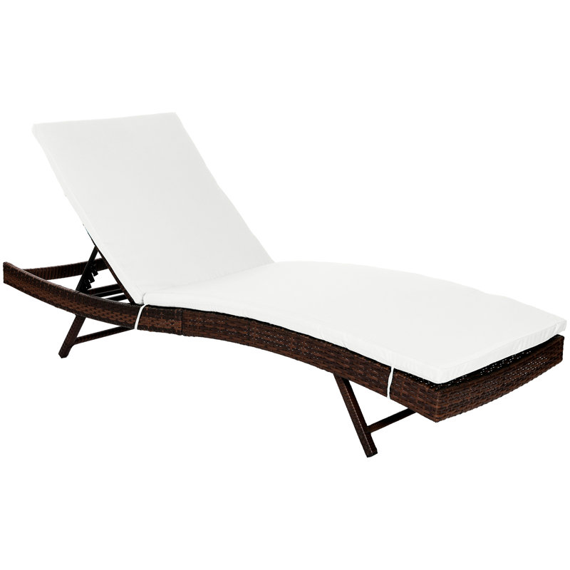 Chaise longue en osier Dzamhur, Blanc