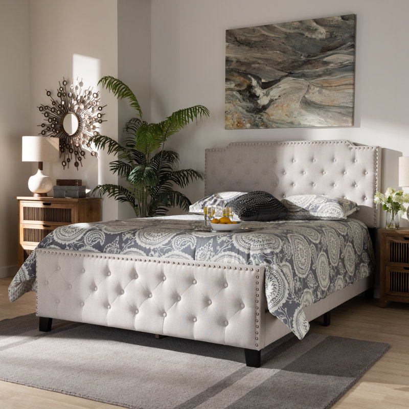 Erdaun Upholstered Standard Bed, Full / Double, Beige