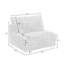 Maelina Upholstered Beige Corduroy Armless Chair with Pillow Back, Single Chair Module Part For Sectional Sofa-107627212