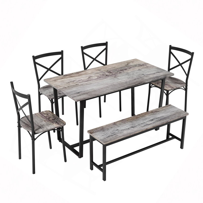 Ensemble de salle à manger et table de cuisine, idéal pour la cuisine ou le coin repas.
