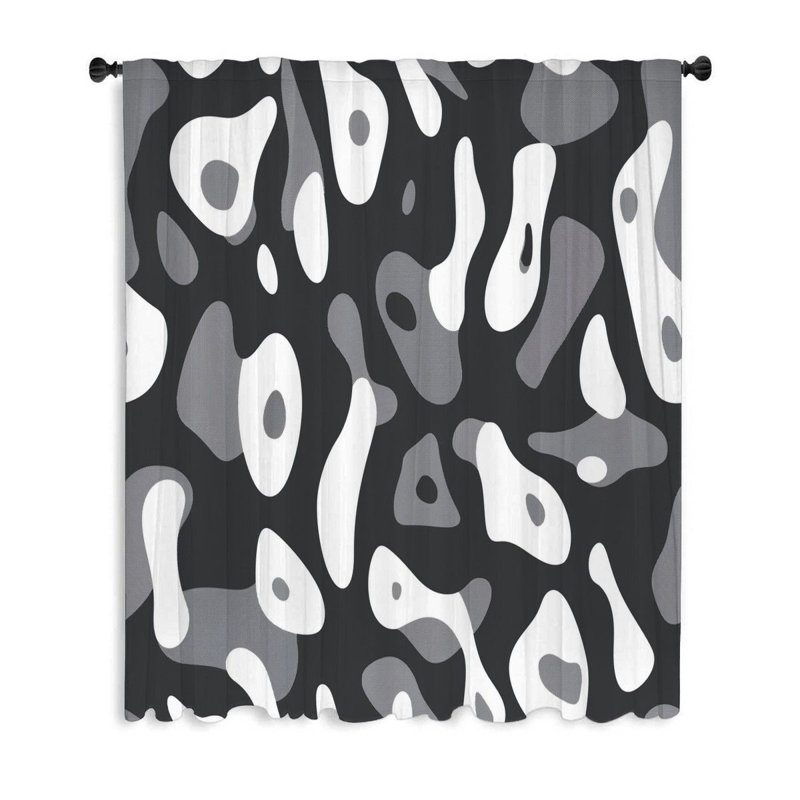 Rideau transparent en polyester Helgo, L 50 po x L 96 po