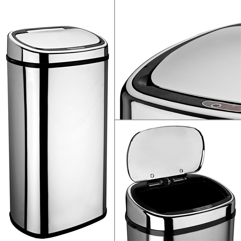 Stainless Steel Step On and Odour Seal Kitchen Rubbish Bin - 17.96 L