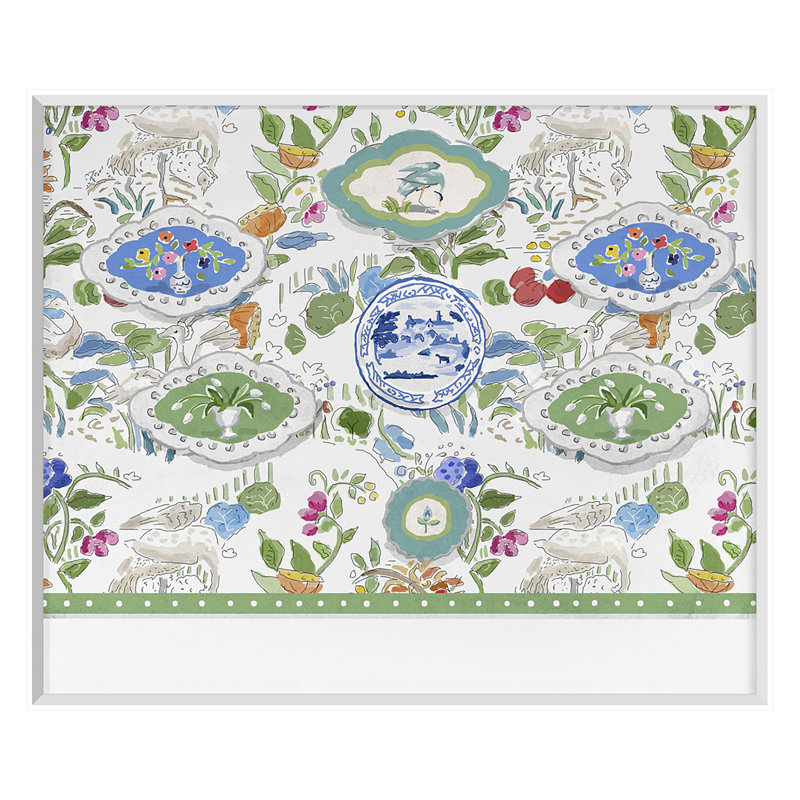Plate Wall Print by Dana Gibson, White, 18" H x 22" W x 1.75" D