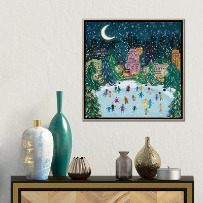 «Skating In The Park», reproduction d'art sur toile encadrée