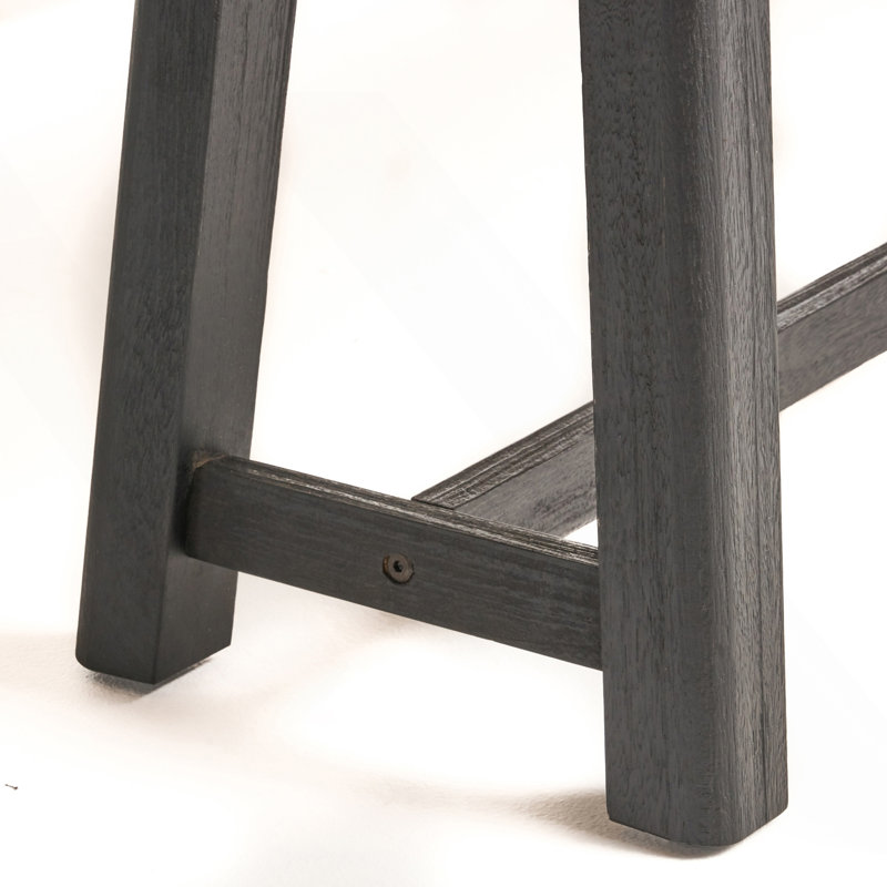 Ensemble de 2 bancs d'extérieur, Teck / Noir