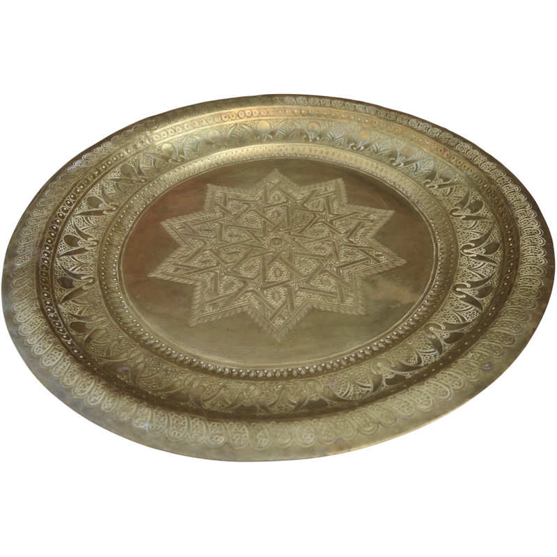 Round Geometric Decorative Tray