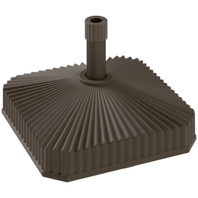 Patio Umbrella Base Umbrella Stand, Sand/Water Filled, Brown