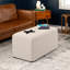 Nashla Monroe Square Foam Ottoman with Stain Resistant Performance Fabric-628442800-628295454