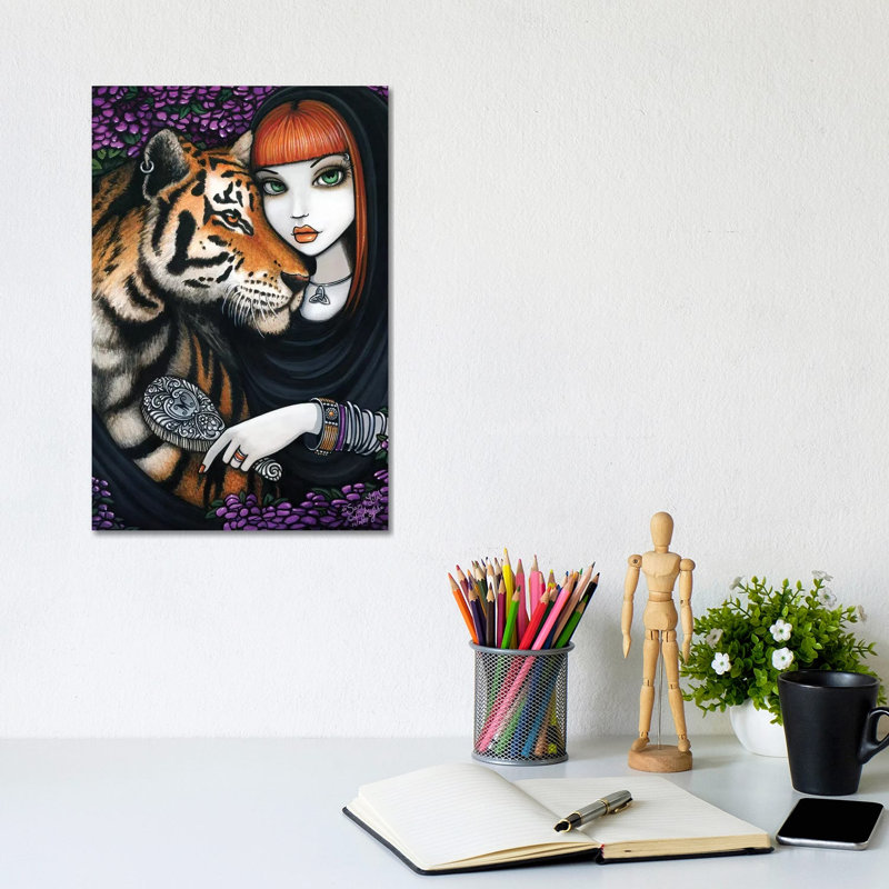 Sam Lilah by Myka Jelina - Wrapped Canvas Painting, 30.48cm H x 20.32cm W x 1.9cm D