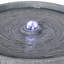 Fontaine d'eau 12 "en polyrésine grise d'extérieur avec lumière DEL pour décoration de patio