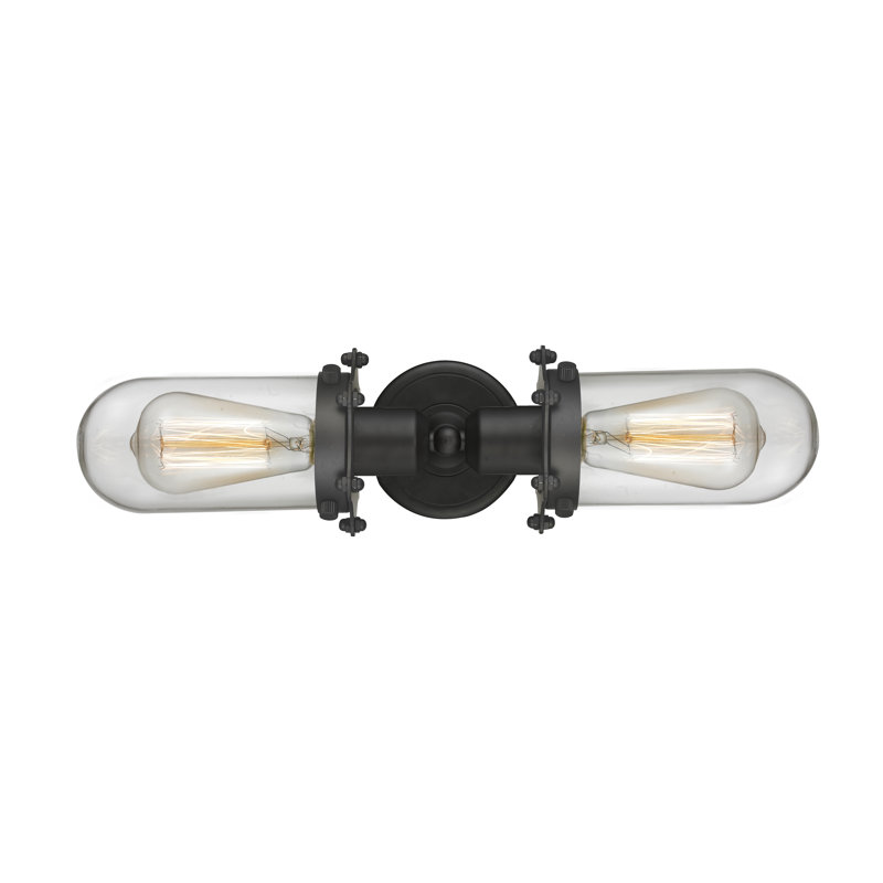 Mikell 2 - Light Dimmable Vanity Light, Clear, Oil Rubbed Bronze