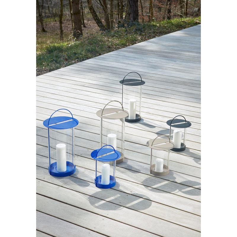 Maki Lantern, Clay, 11.42" H x 8.07" W x 8.07" D