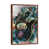Classic Brown Wood Floater Framed
