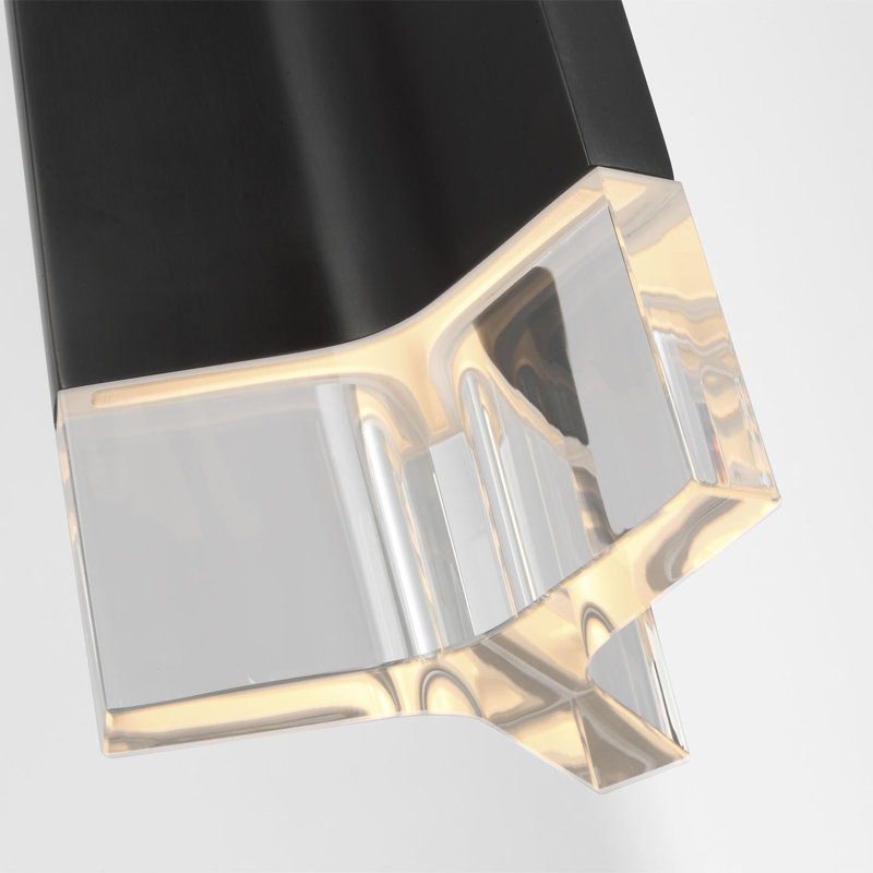 Thomas O'Brien Matcha Single Light Pendant in Bronze with Clear Glass, Bronze
