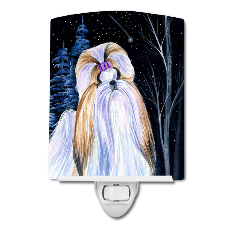Starry Shih Tzu Ceramic Night Light