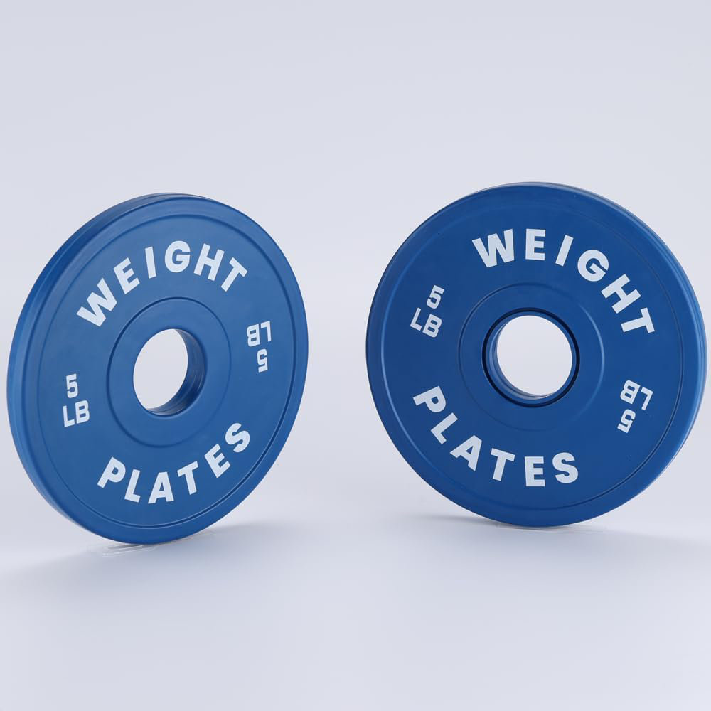 Aptliton 5LB Fractional Olympic Plates, Rubber Coated 2" Weight Plates, Pair