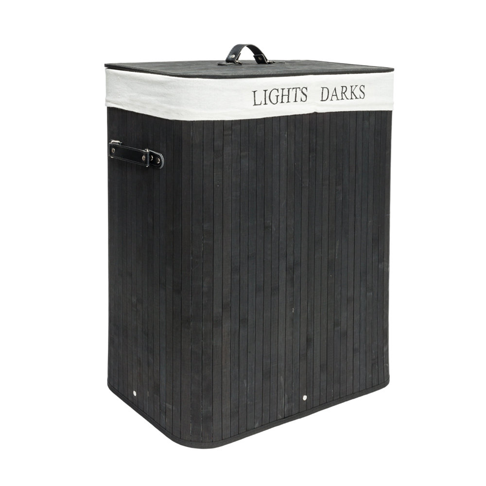 Bay Isle Home™ Double-Lattice Bamboo Laundry Hamper &amp; Reviews | Wayfair