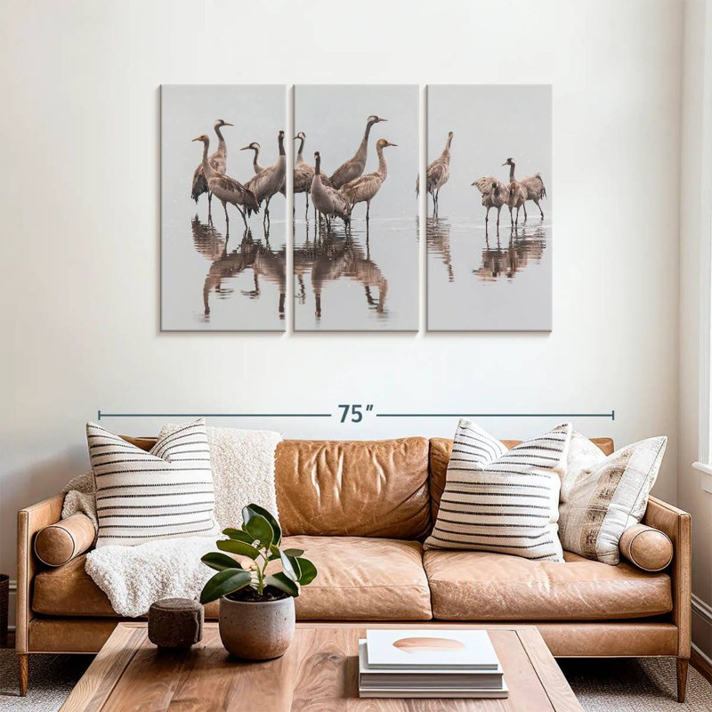 Brampt Sandhill Crane Flock, 36" H x 57" W
