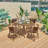 Rattan patio table and chair combination