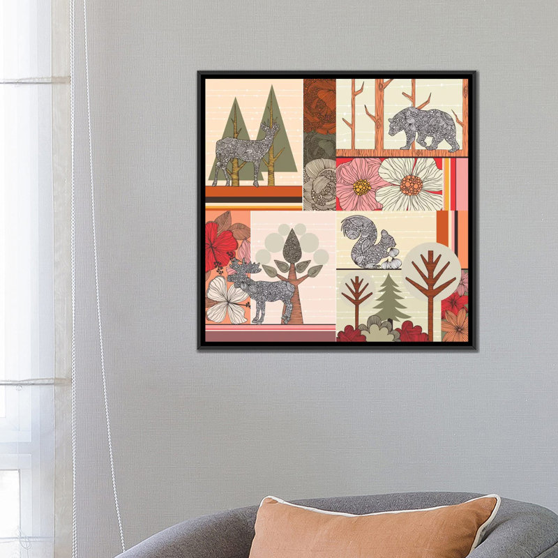 Woodland, impression sur toile tendue, H 26 po x l 26 po x P 1,5 po, Cadre noir