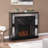 Catarcio 44'' W Antique Silver Electric Fireplace with 4700 BTU