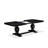 5-piece dining set includes a dinner table and 4 Navy Blue Polyester Fabric kitchen Chairs with Button Tufted Chair Back - Sand Blasting Black Finish.-184150315