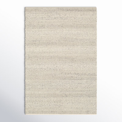 Zekia Beige Gray Flatweave Wool Rug