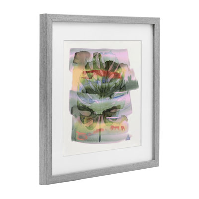 «Tropical Dream Pastel Monstera», reproduction sous verre encadrée, conception de Susan Jill