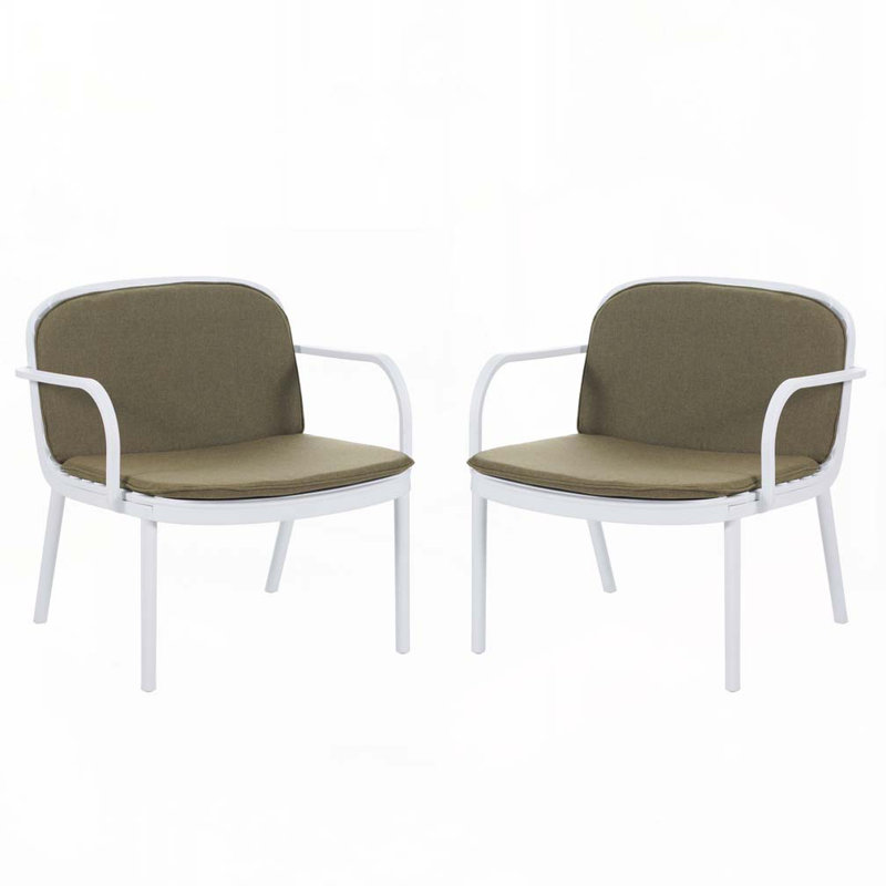 Outdoor PP Club Chair, Green, White