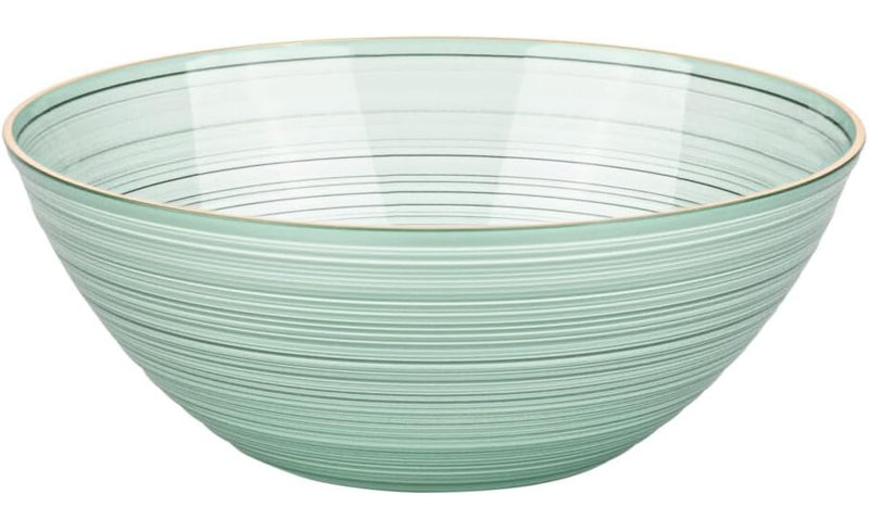 Bols ronds en plastique vert translucide 12 oz avec bordure dorée EcoQuality 240 invités, 30